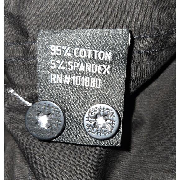 7 Diamonds Mens Black Shirt XL Embroidered Contrast Stitch Western Button Up - Picture 11 of 16